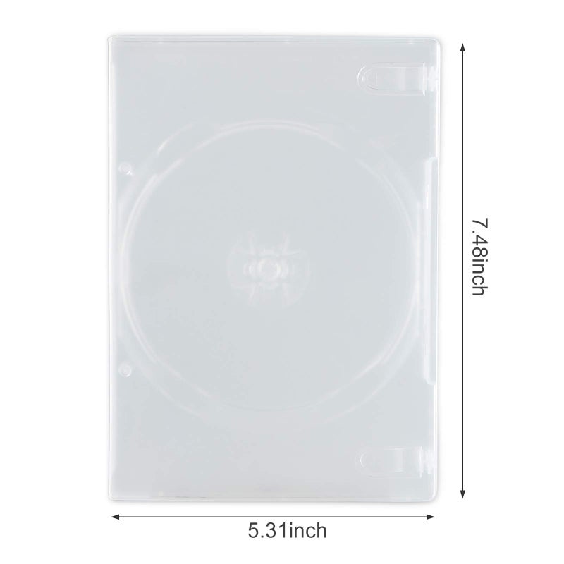 Maxtek 14mm Single Clear Standard DVD Case with Outter Clear Sleeve, 25 PCs. Disc Not Included. - Image 5